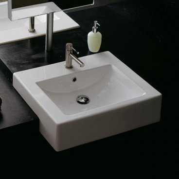 Semi-inset washbasin 51 cm...
